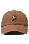 Dalix Lightning Cap In Washed Orange