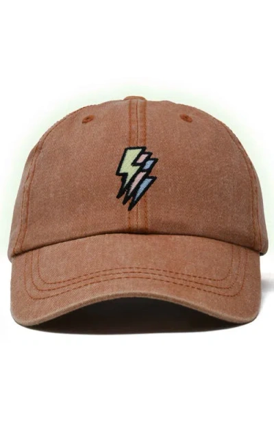 Dalix Lightning Cap In Washed Orange