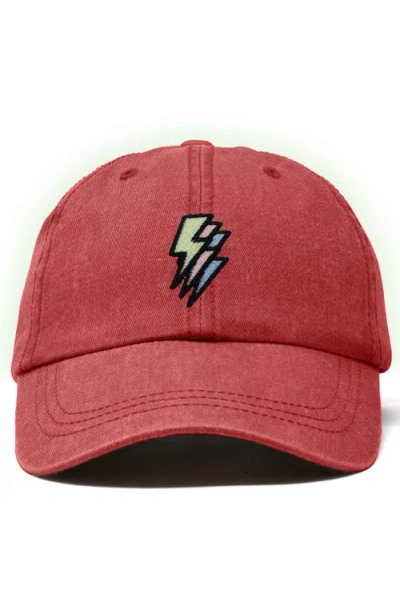 Dalix Lightning Cap In Washed Red