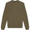 Dalix Lightning Fleece Sweatshirt In Heather Olive