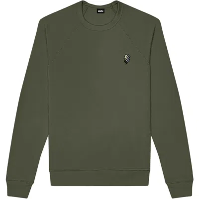 Dalix Lightning Fleece Sweatshirt In Military Green