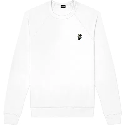 Dalix Lightning Fleece Sweatshirt In White