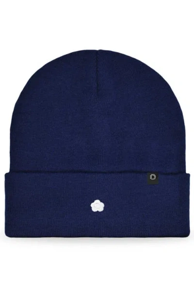 Dalix Lil Flower Beanie Cap In Blue