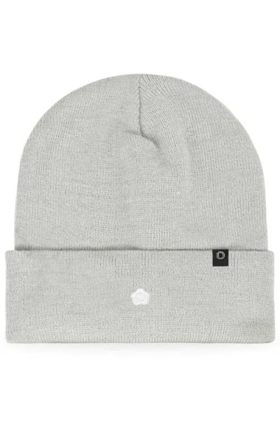 Dalix Lil Flower Beanie Cap In Gray
