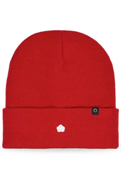 Dalix Lil Flower Beanie Cap In Red