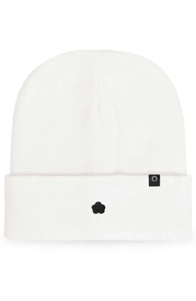 Dalix Lil Flower Beanie Cap In White