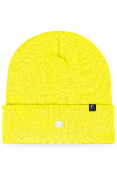 Dalix Lil Flower Beanie Cap In Yellow