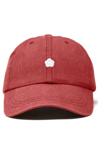 Dalix Lil Flower Dad Cap In Red