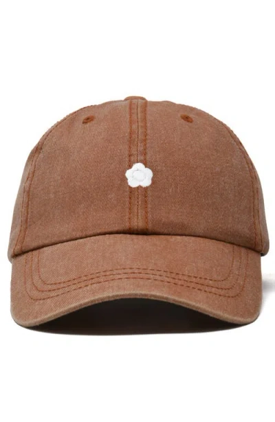 Dalix Lil Flower Dad Cap In Orange