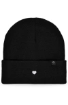 Dalix Lil Heart Beanie Cap In Black