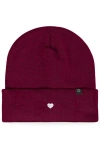 Dalix Lil Heart Beanie Cap In Burgundy