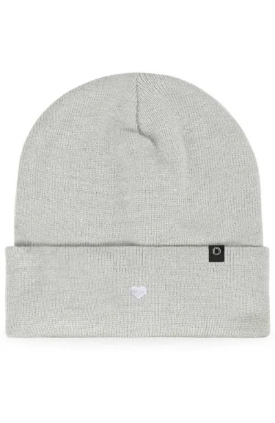 Dalix Lil Heart Beanie Cap In Gray