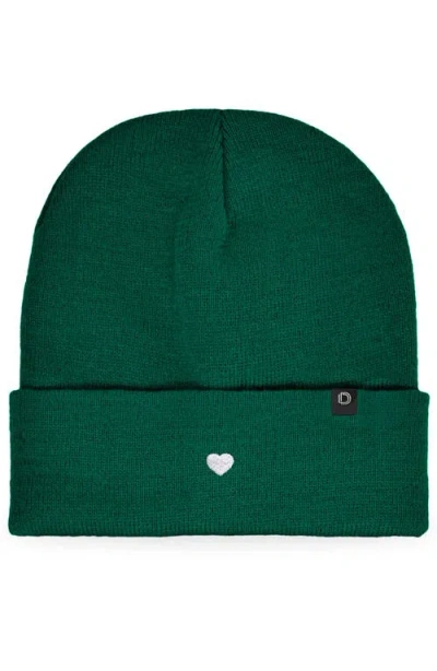 Dalix Lil Heart Beanie Cap In Green