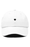 Dalix Lil Heart Dad Cap In White