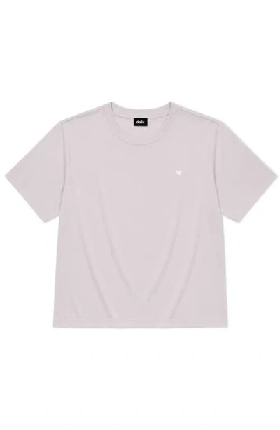 Dalix Lil Heart Relaxed Midweight Jersey Tee In Pink