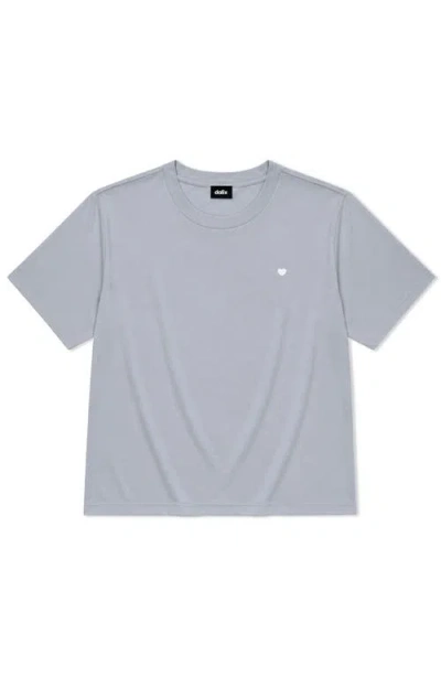 Dalix Lil Heart Relaxed Midweight Jersey Tee In White
