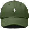 Dalix Lil Peace Sign Dad Cap In Green