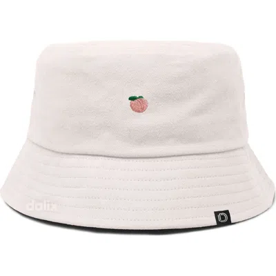 Dalix Lil Peach Bucket Hat In White