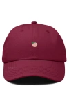 Dalix Lil Peach Dad Cap In Burgundy