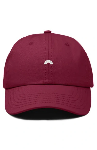 Dalix Lil Rainbow Dad Cap In Burgundy