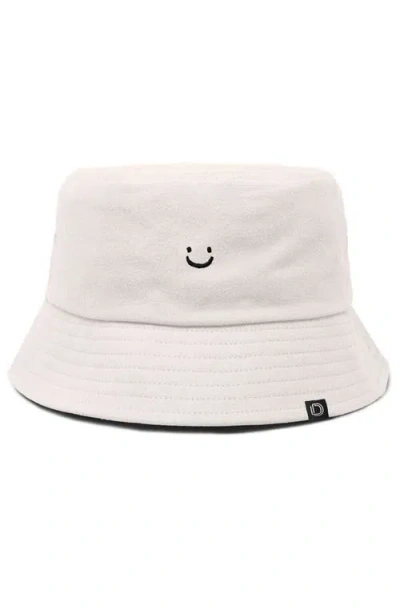 Dalix Lil Smile Bucket Hat In Parchment White