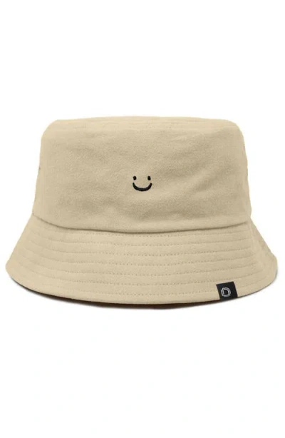 Dalix Lil Smile Bucket Hat In Sesame Beige