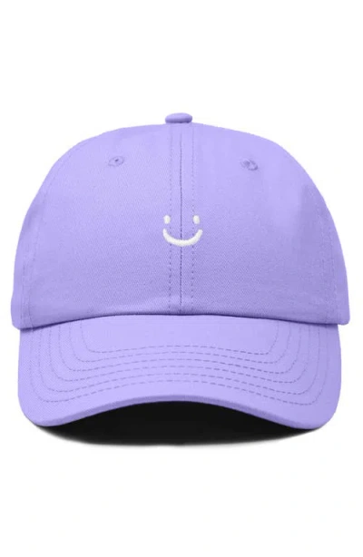 Dalix Lil Smile Embroidered Casual Hat In Purple