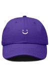 Dalix Lil Smile Embroidered Casual Hat In Purple