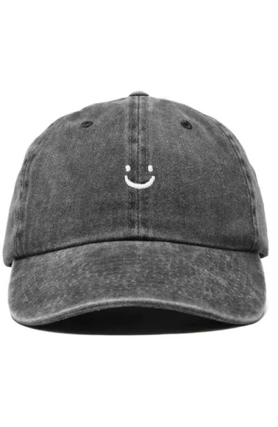 Dalix Lil Smile Embroidered Casual Hat In Gray