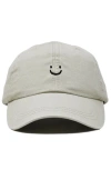 Dalix Lil Smile Embroidered Casual Hat In Gray