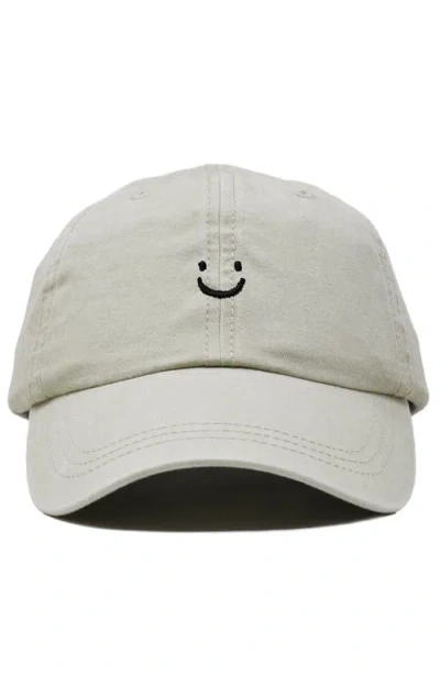 Dalix Lil Smile Embroidered Casual Hat In Gray