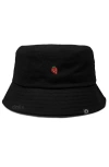 Dalix Lil Strawberry Bucket Hat In Black