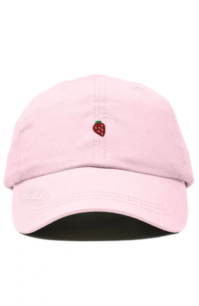 Dalix Lil Strawberry Dad Cap In Pink