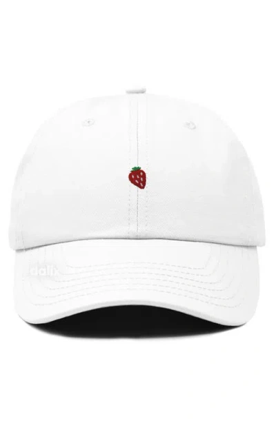 Dalix Lil Strawberry Dad Cap In White