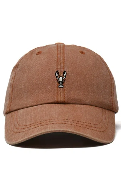 Dalix Lobster Dad Cap In Orange