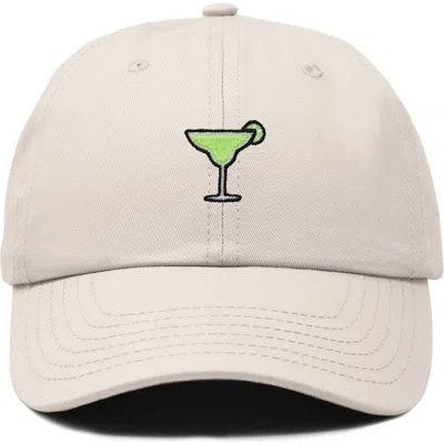 Dalix Margarita Embroidered Dad Hat In Beige