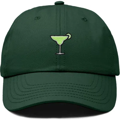 Dalix Margarita Embroidered Dad Hat In Dark Green