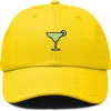 Dalix Margarita Embroidered Dad Hat In Gold