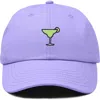 Dalix Margarita Embroidered Dad Hat In Lavender