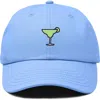 Dalix Margarita Embroidered Dad Hat In Light Blue