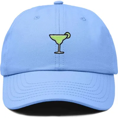 Dalix Margarita Embroidered Dad Hat In Light Blue