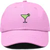 Dalix Margarita Embroidered Dad Hat In Light Pink