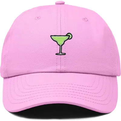 Dalix Margarita Embroidered Dad Hat In Light Pink