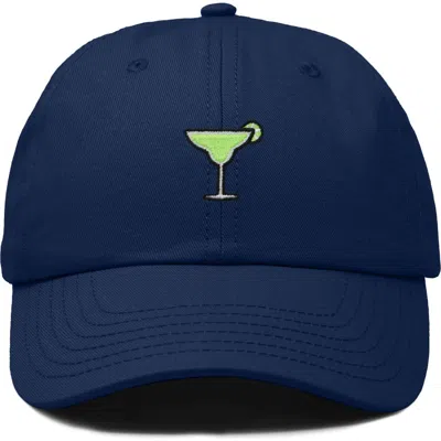 Dalix Margarita Embroidered Dad Hat In Navy Blue