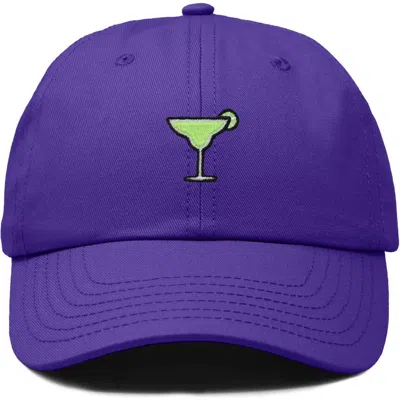 Dalix Margarita Embroidered Dad Hat In Purple