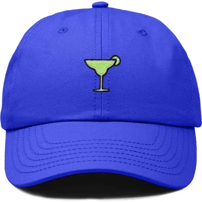 Dalix Margarita Embroidered Dad Hat In Royal Blue