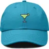 Dalix Margarita Embroidered Dad Hat In Teal