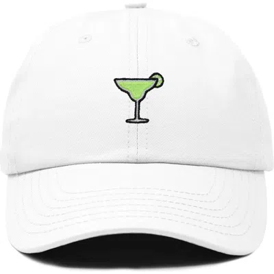 Dalix Margarita Embroidered Dad Hat In White