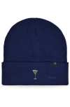 Dalix Martini Beanie Cap In Blue