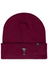 Dalix Martini Beanie Cap In Burgundy